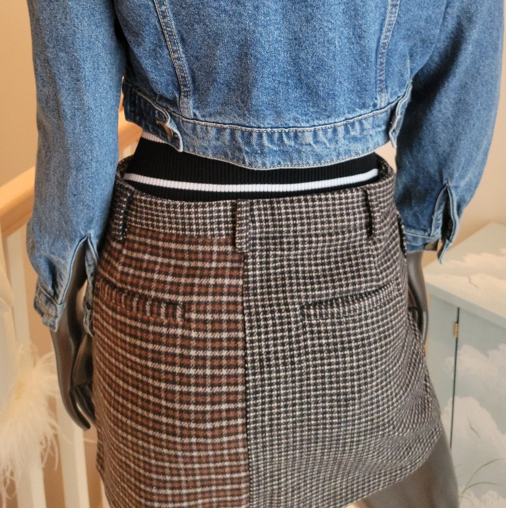 NWT Rails Prim Mixed Check Fall Miniskirt - Picture 6 of 15